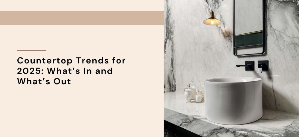 Modern bathroom countertop and sink design.